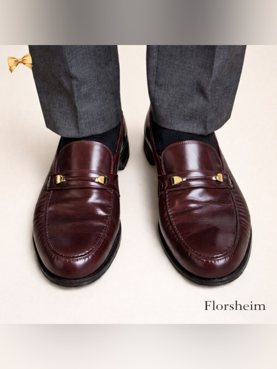 Other - Florsheim Royal Imperial Burgundy Brown Leather Horsebit Loafers 11.5 D Vintage